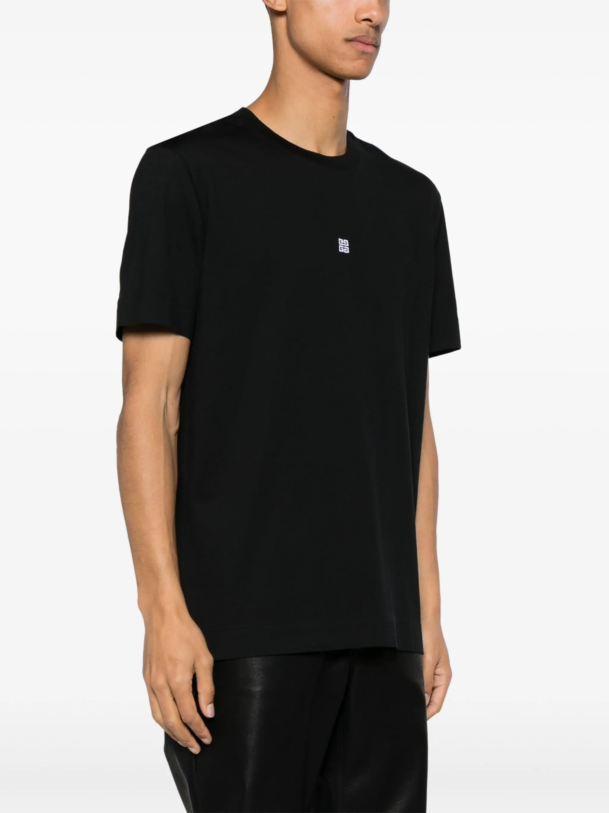 Givenchy Embroidered 4G Slim Fit T-Shirt in Black