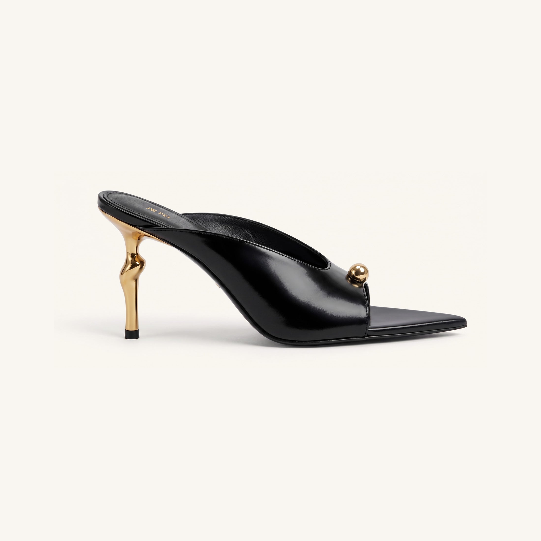 Noemi Pointed-Toe Mule Heels - Black