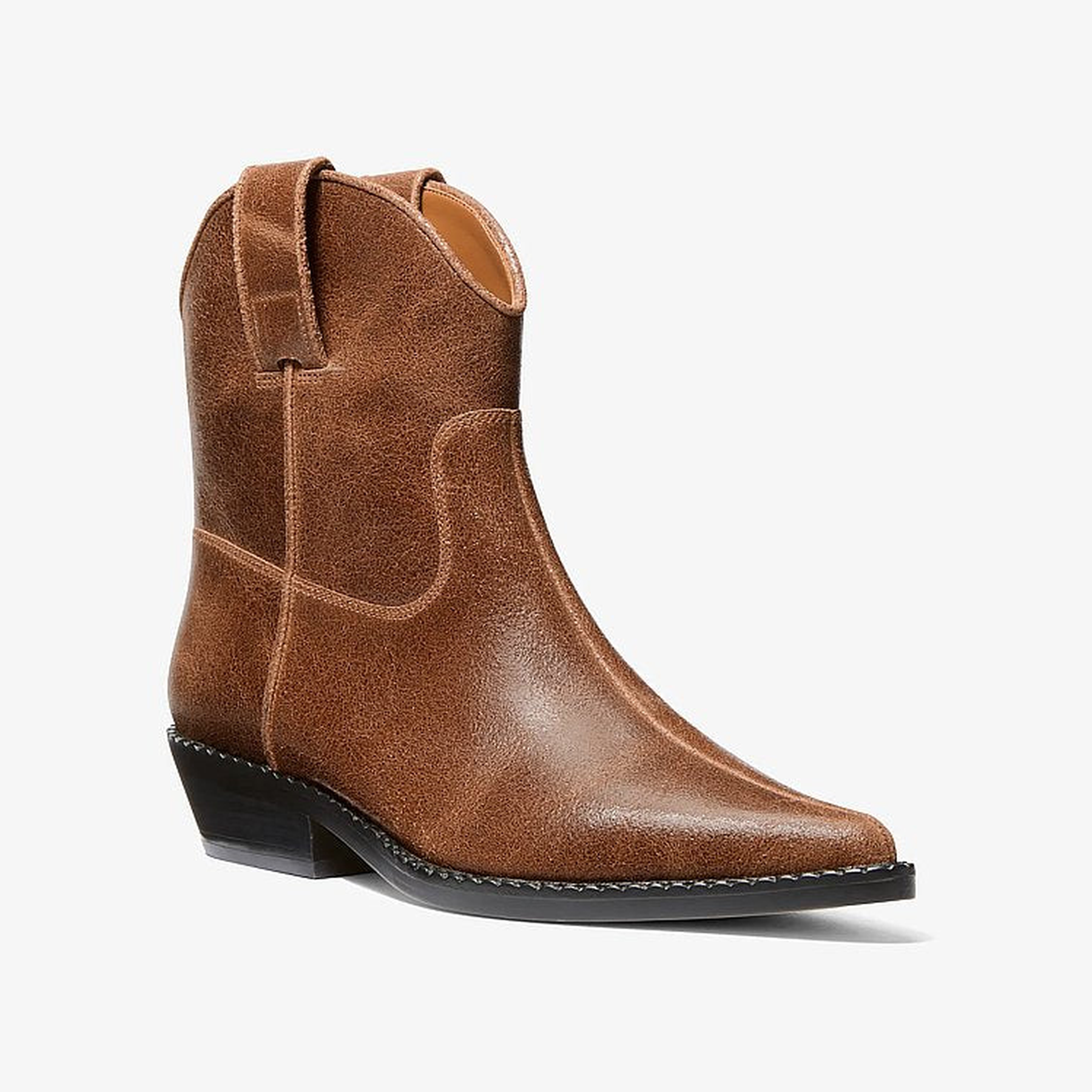 Noemie Distressed Leather Boot