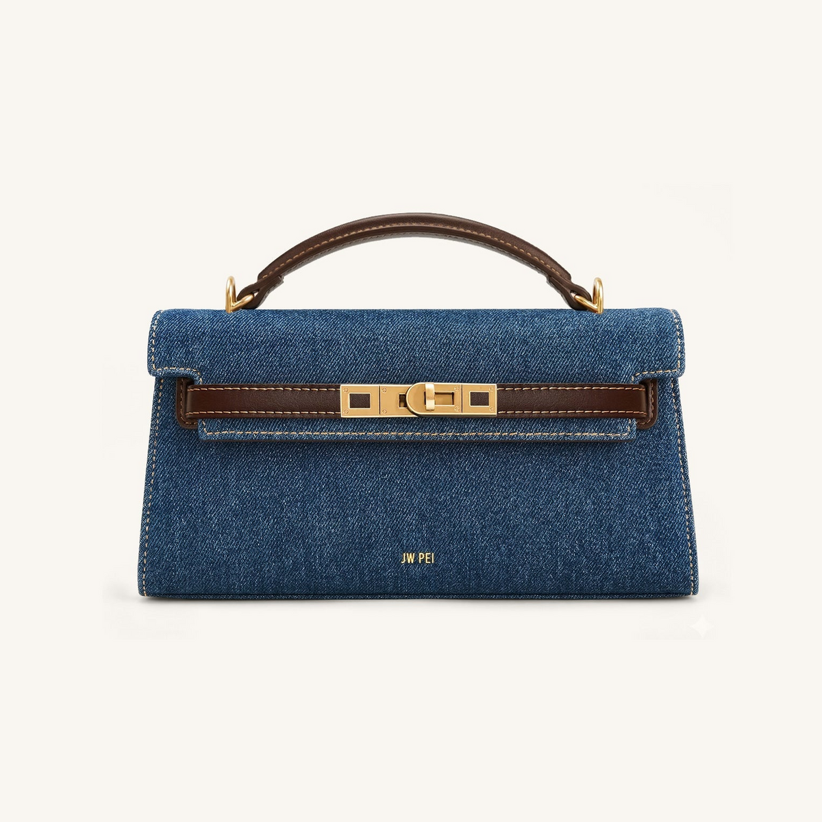 Noor Top Handle Bag - Blue Denim