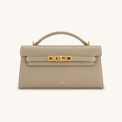 Noor Top Handle Bag - Taupe Brown