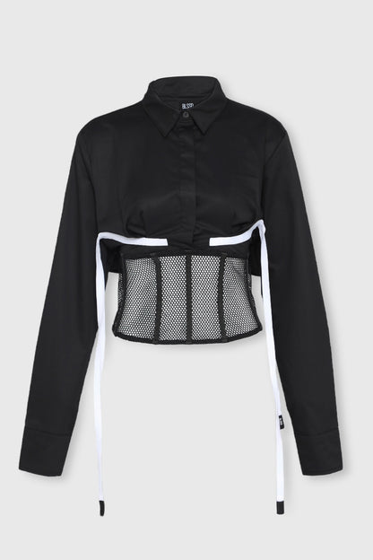 MESH CORSET SHIRT W/ BRA LINES