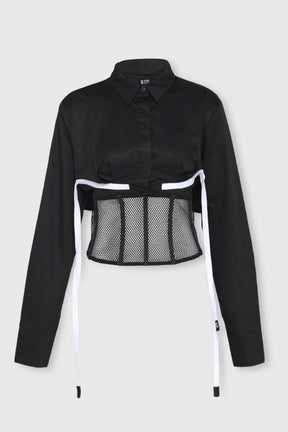 MESH CORSET SHIRT W/ BRA LINES