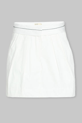 INSIDE OUT WAIST PLEATED MINI SKORT