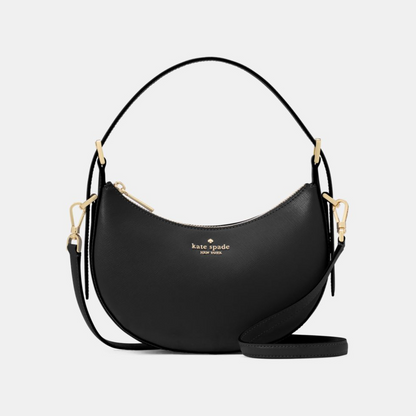 Nova Crinkle Metallic Small Crescent Shoulder Bag