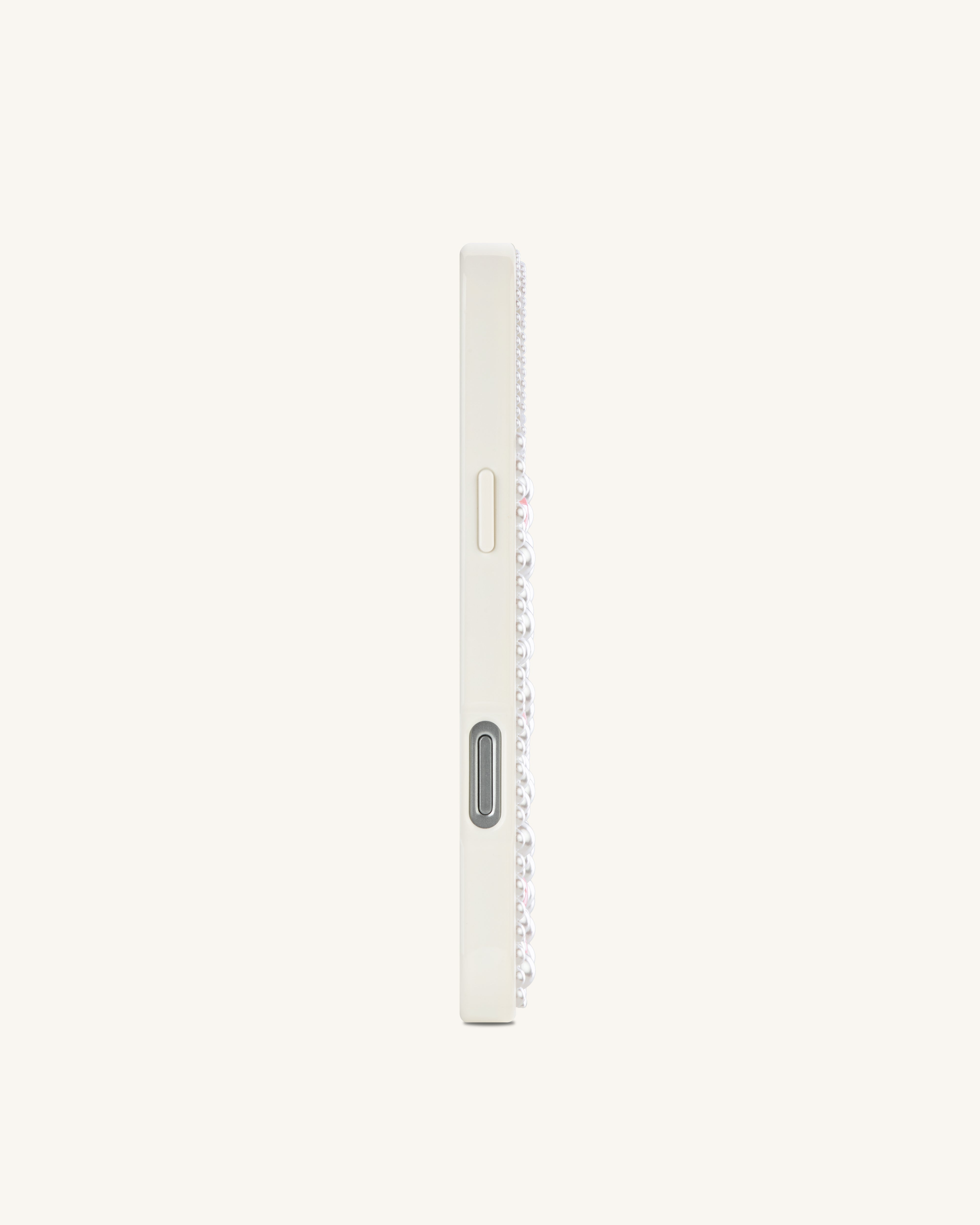 Pearl Star Embellished Phone Case - White