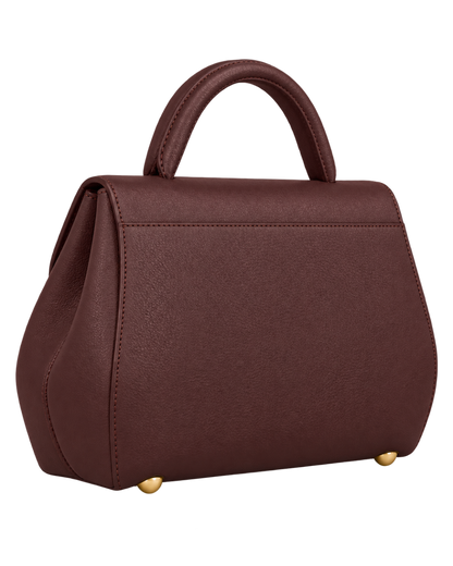 [AI-GENERATED:THREE_QUARTER_BACK] Numéro Un Nano Edition Textured Burgundy — Three-Quarter Rear