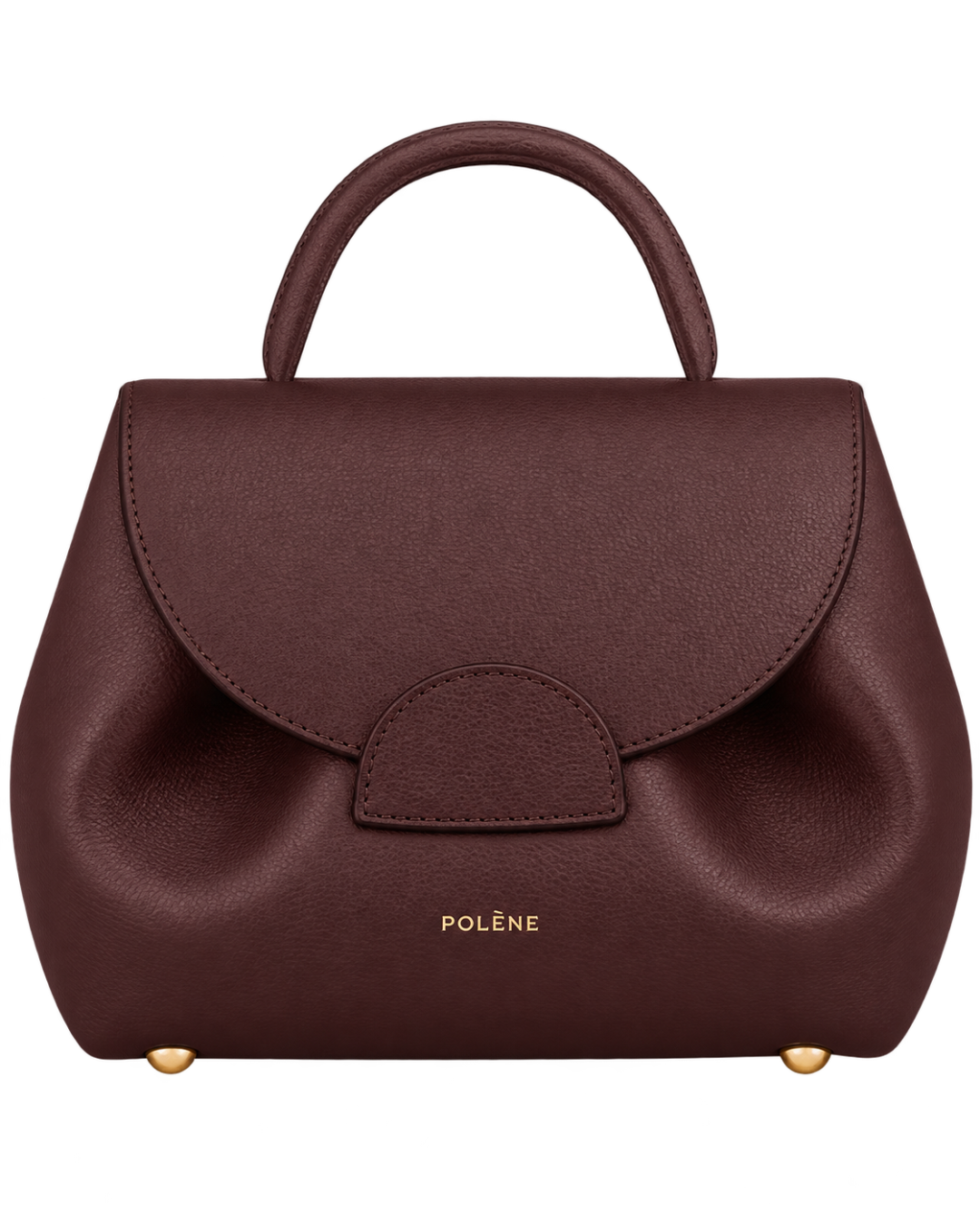 [AI-GENERATED:THREE_QUARTER_FRONT] Numéro Un Nano Edition Textured Burgundy — Three-Quarter Front
