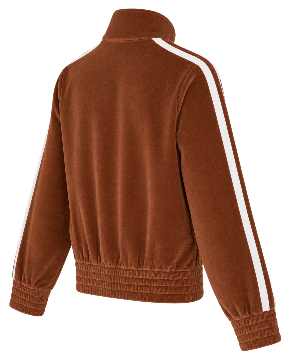 NY Crest Elio Velour Track Jacket - Tobacco