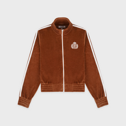 NY Crest Elio Velour Track Jacket - Tobacco