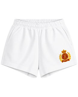 NY Crest Embroidered Disco Short - White