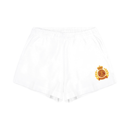 NY Crest Embroidered Disco Short - White