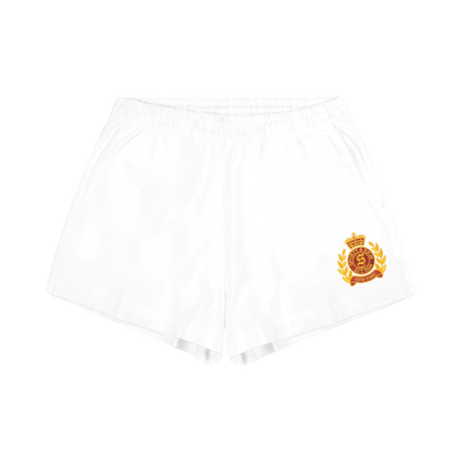 NY Crest Embroidered Disco Short - White