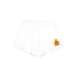 NY Crest Embroidered Disco Short - White