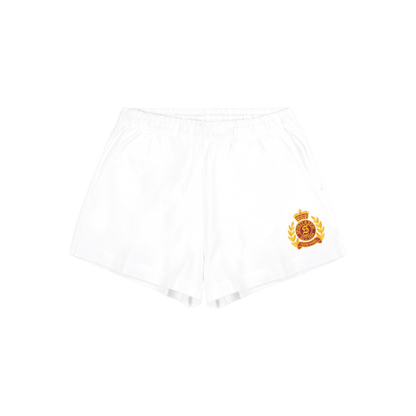NY Crest Embroidered Disco Short - White
