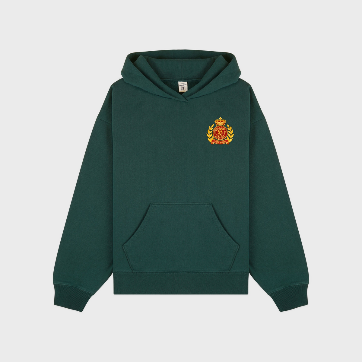 NY Crest Embroidered Hoodie - Forest