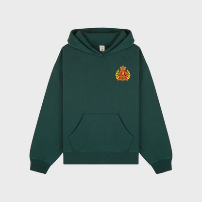 NY Crest Embroidered Hoodie - Forest