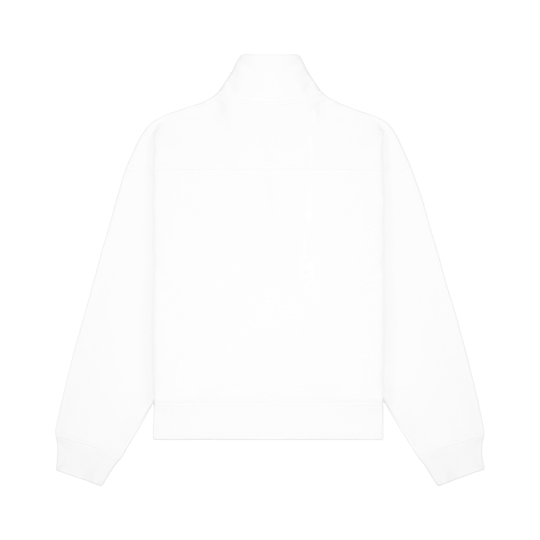 NY Crest Embroidered Quarter Zip - White