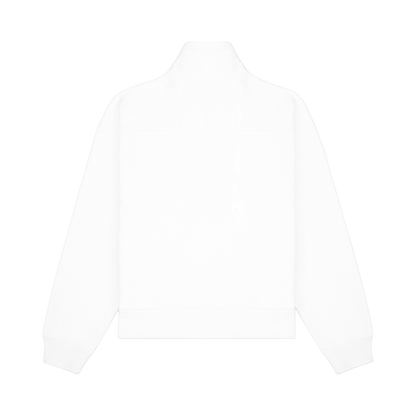 NY Crest Embroidered Quarter Zip - White