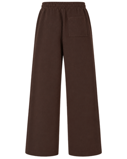 NY Crest Embroidered Wide Sweatpant - Chocolate