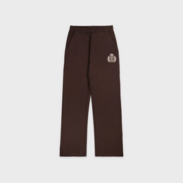 NY Crest Embroidered Wide Sweatpant - Chocolate