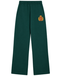 NY Crest Embroidered Wide Sweatpant - Forest