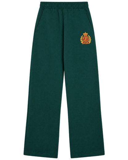 NY Crest Embroidered Wide Sweatpant - Forest