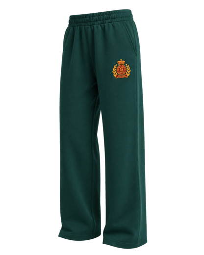 NY Crest Embroidered Wide Sweatpant - Forest
