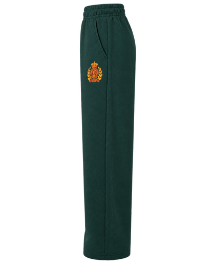 NY Crest Embroidered Wide Sweatpant - Forest