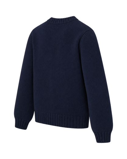 NY Crest Knitted Sweater - Navy