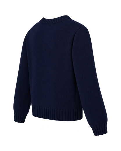 NY Crest Knitted Sweater - Navy