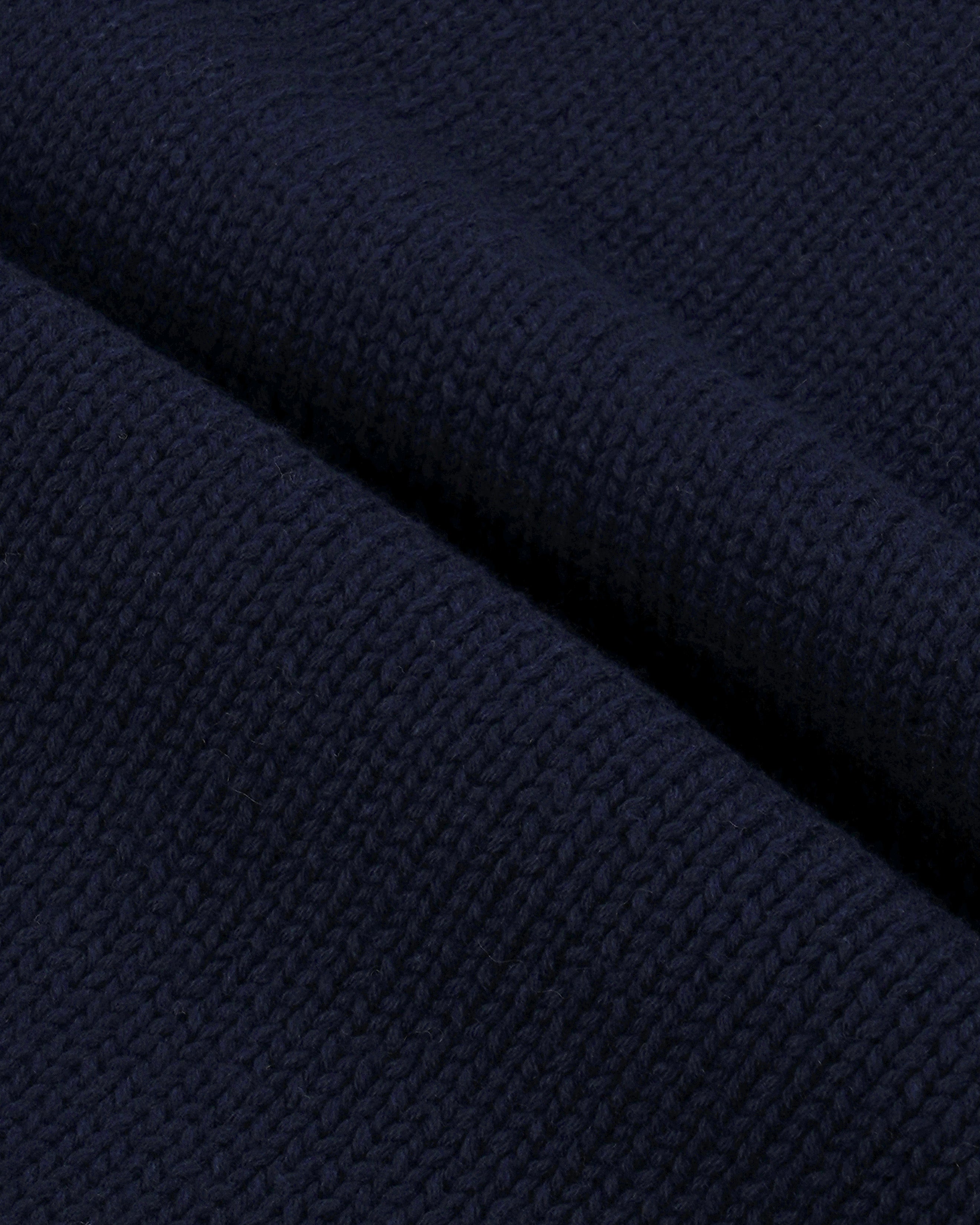 NY Crest Knitted Turtleneck - Navy