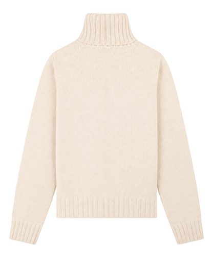 NY Crest Knitted Turtleneck - Ecru
