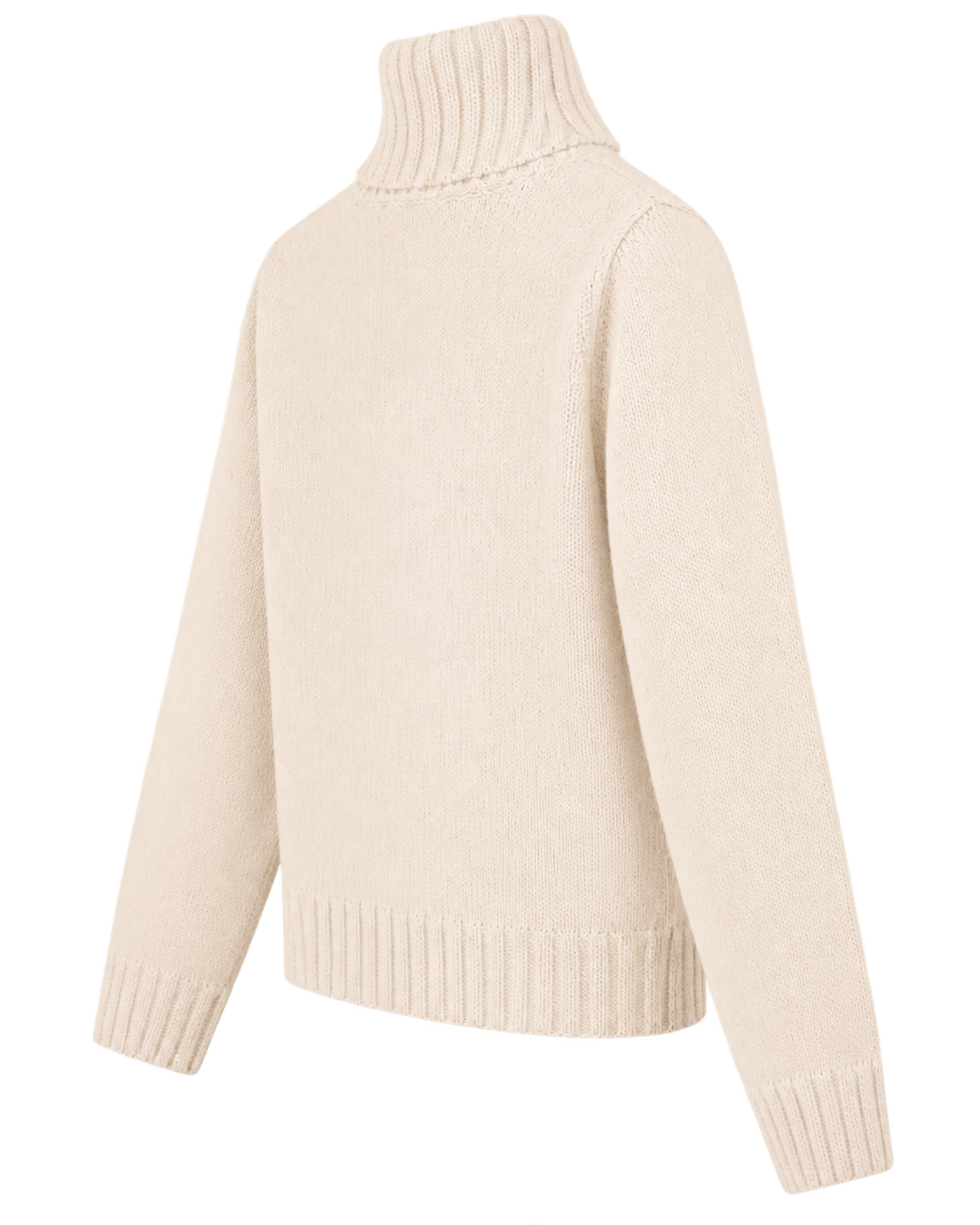 NY Crest Knitted Turtleneck - Ecru