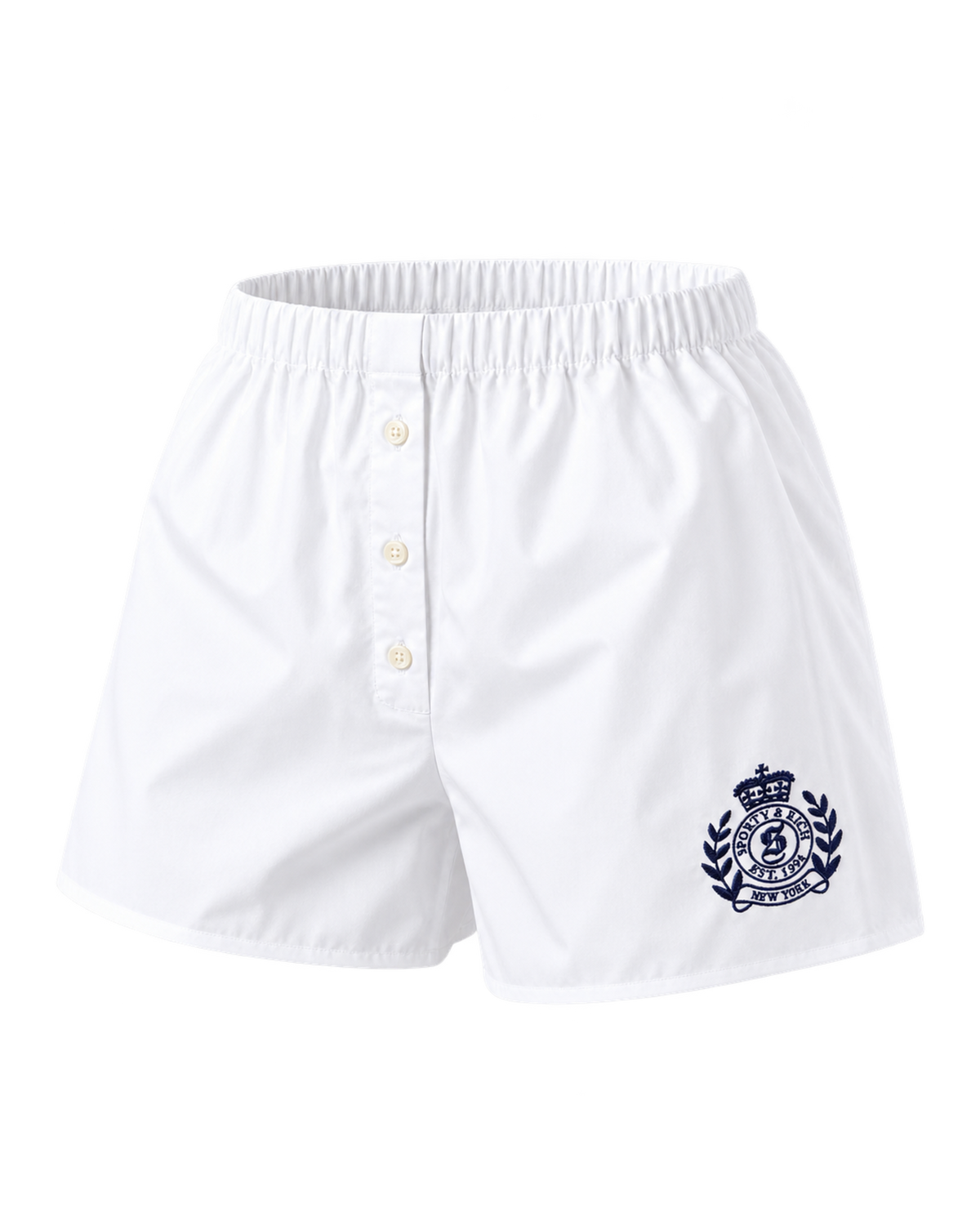 NY Crest Mini Boxer - White/Navy