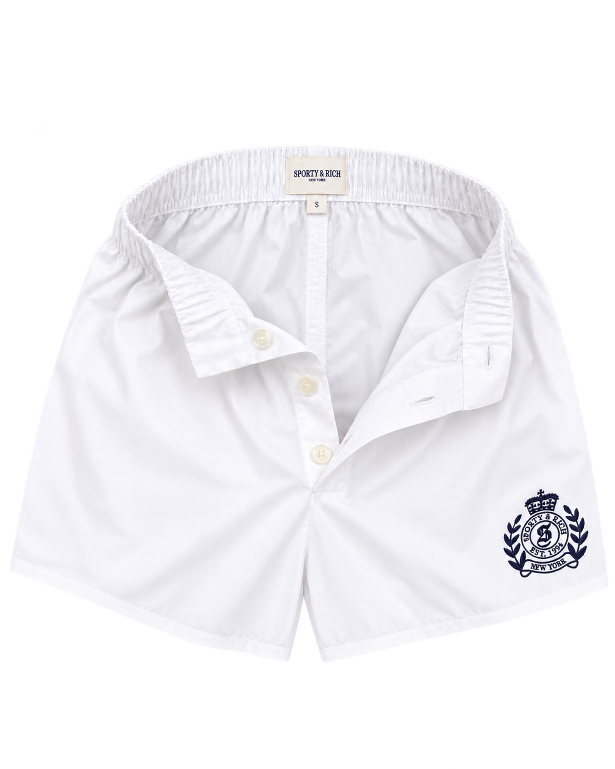 NY Crest Mini Boxer - White/Navy
