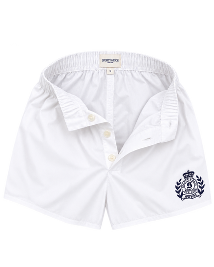 NY Crest Mini Boxer - White/Navy