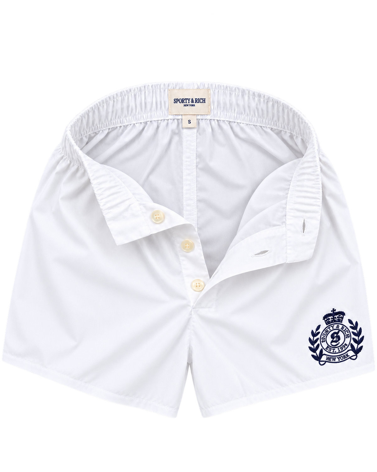 NY Crest Mini Boxer - White/Navy