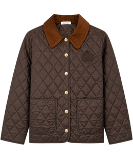 NY Crest Nylon Quilted Jacket - Chocolate