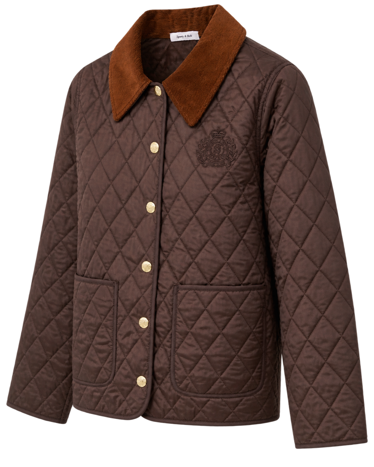 NY Crest Nylon Quilted Jacket - Chocolate