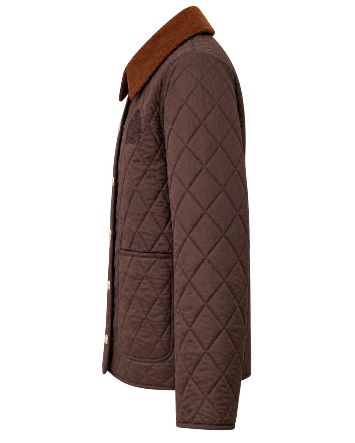 NY Crest Nylon Quilted Jacket - Chocolate