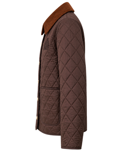 NY Crest Nylon Quilted Jacket - Chocolate