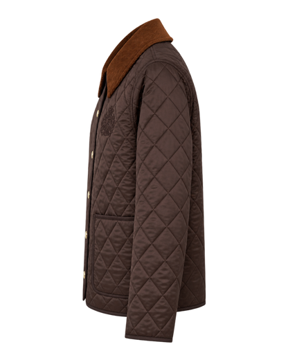 NY Crest Nylon Quilted Jacket - Chocolate