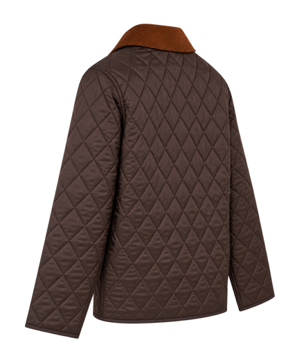 NY Crest Nylon Quilted Jacket - Chocolate