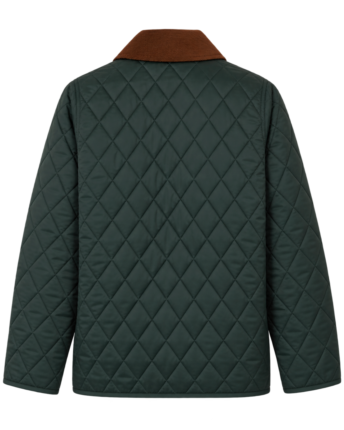 NY Crest Nylon Quilted Jacket - Forest/Tan