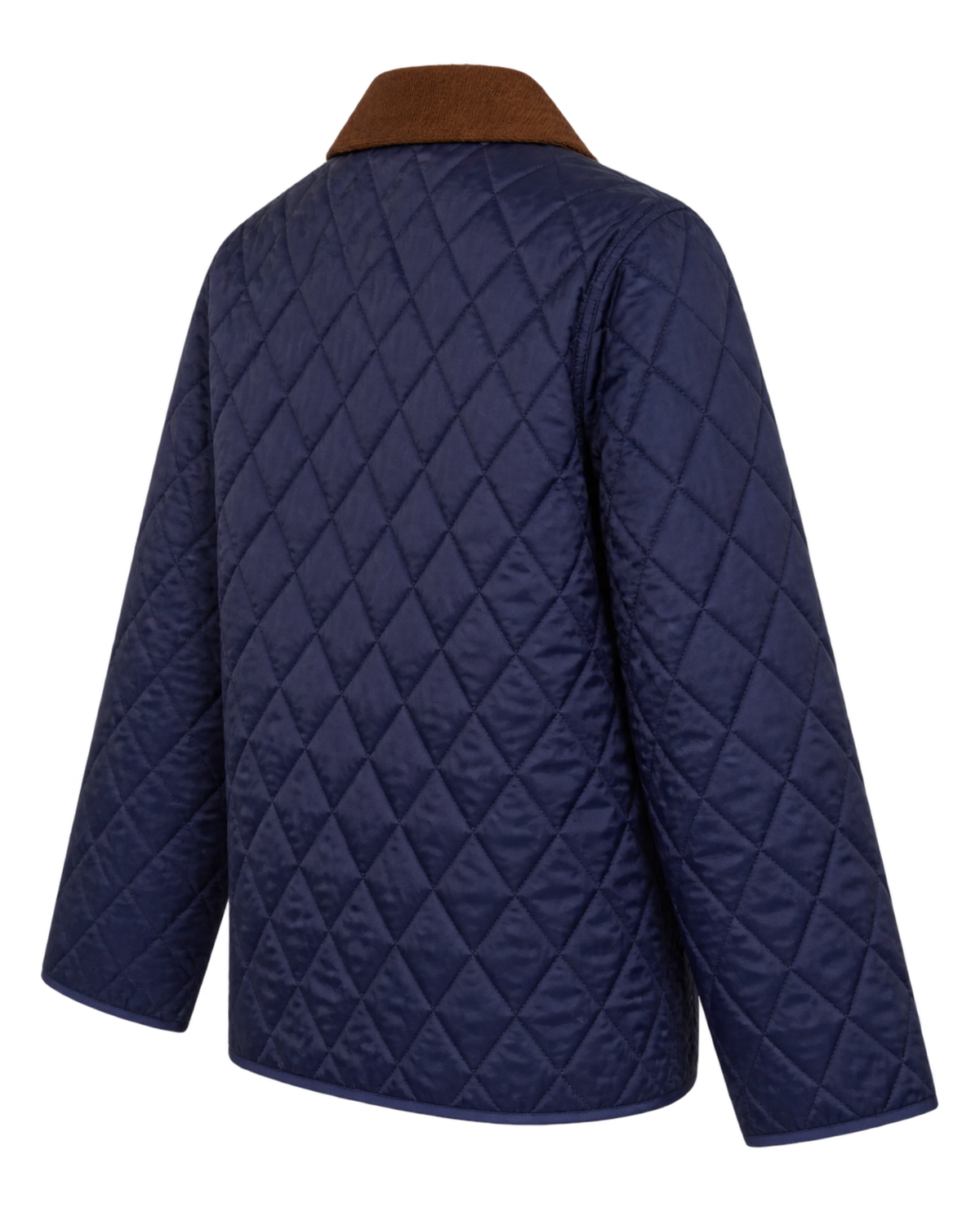 NY Crest Nylon Quilted Jacket - Navy/Tan
