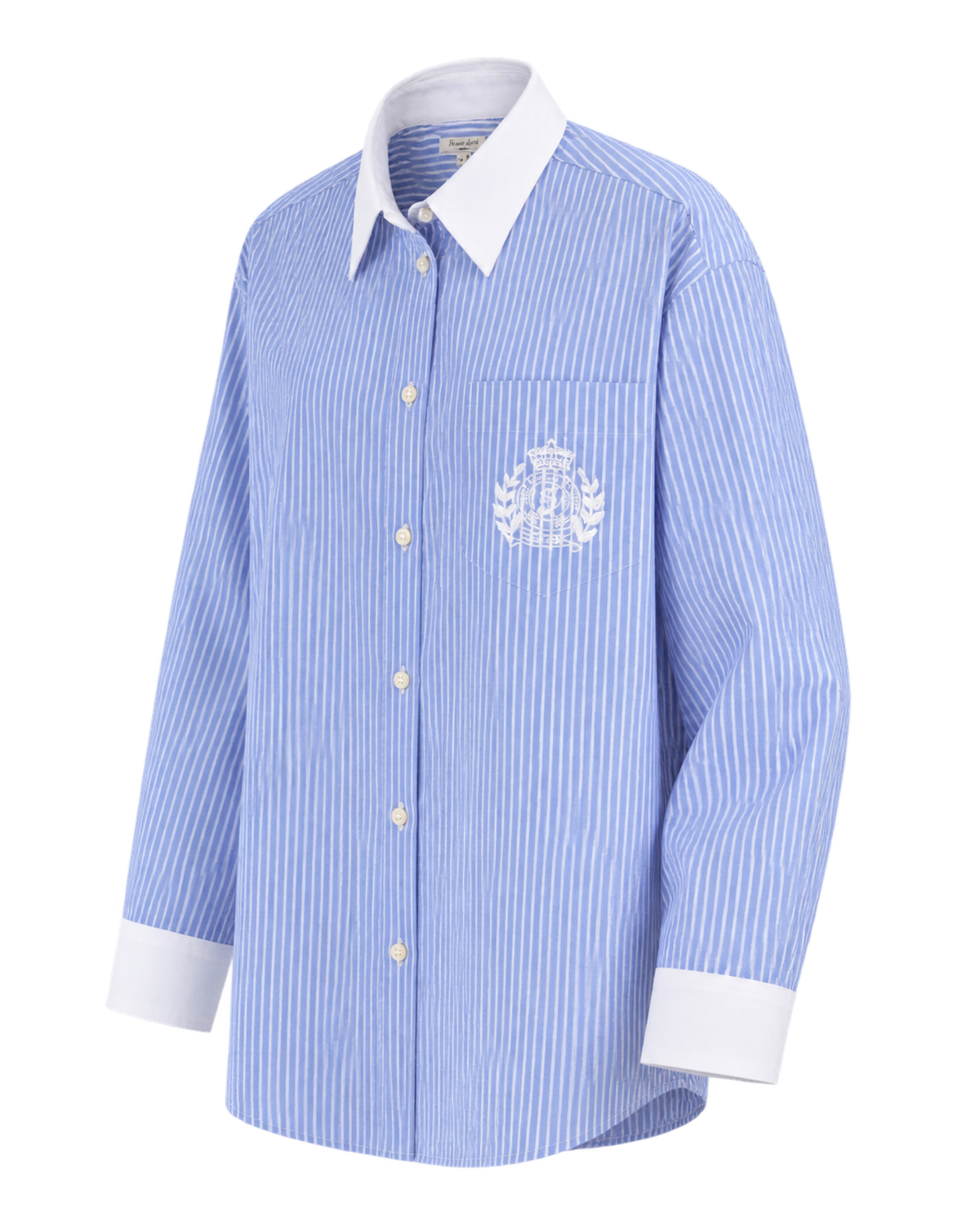 NY Crest Oversized Shirt - Navy Stripe