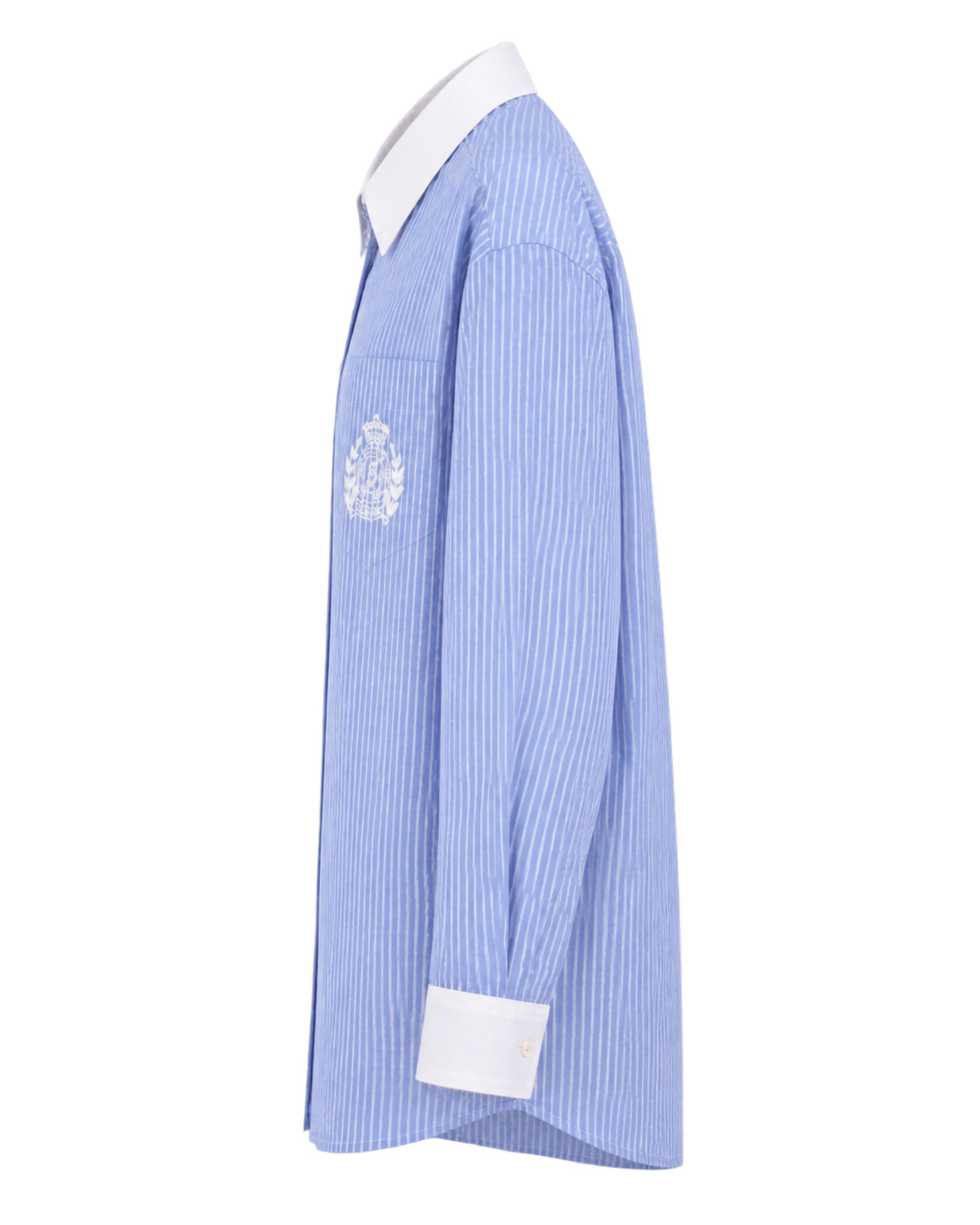 NY Crest Oversized Shirt - Navy Stripe