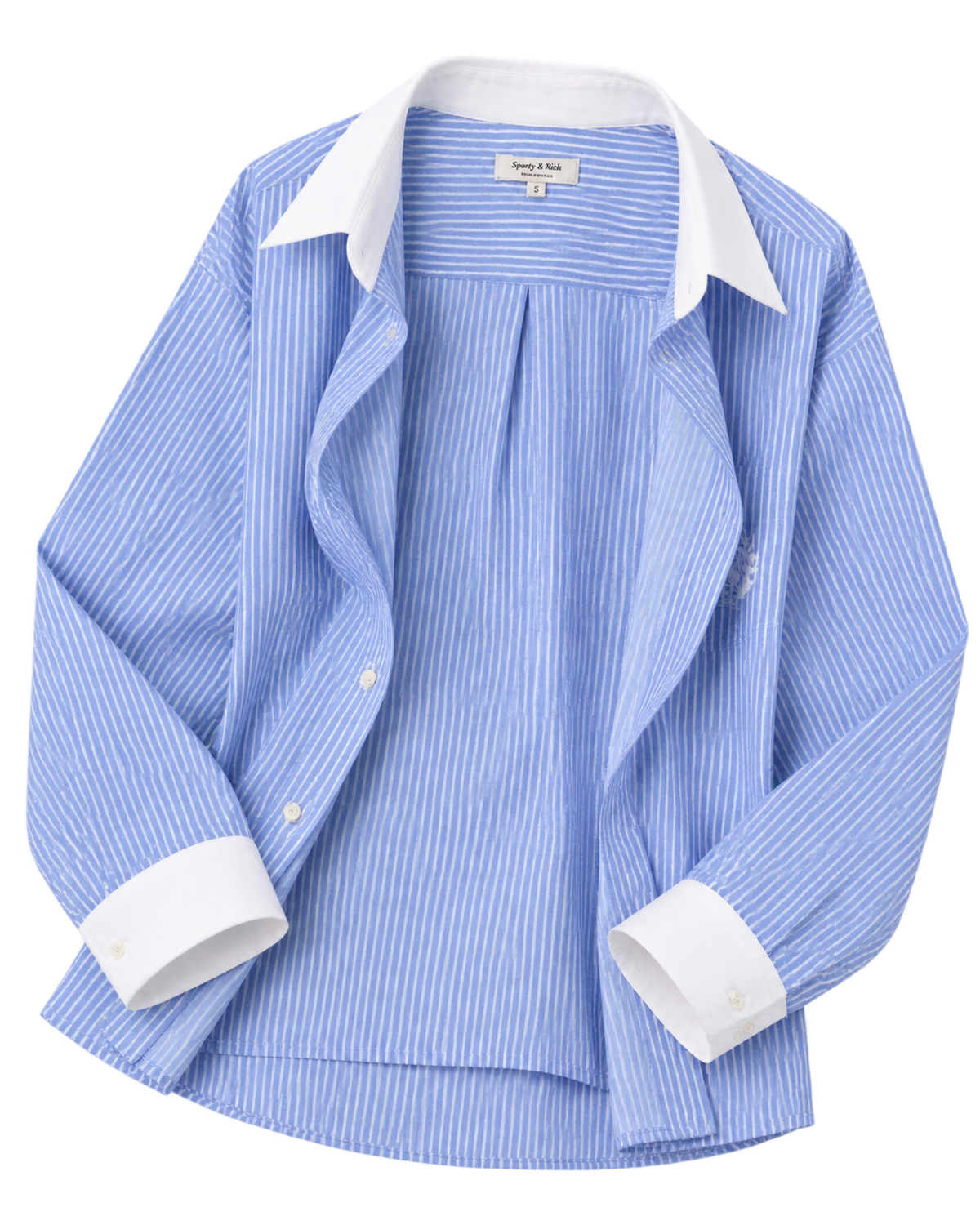 NY Crest Oversized Shirt - Navy Stripe