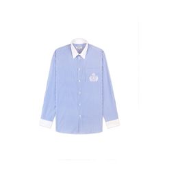 NY Crest Oversized Shirt - Navy Stripe